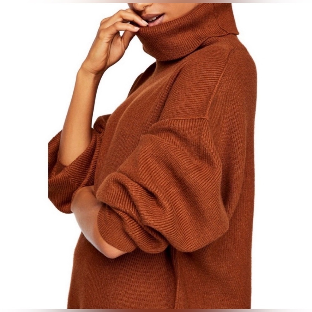 Free People | Softly Structured Tunic Sweater Brown Size Large